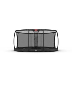 Trampolin BERG Grand Champion InGround 470 Grau Airflow PRO + Safety Net Deluxe 30.33.74.32