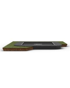 Trampolin BERG Ultim Champion Flatground 200 Grau Airflow PRO - SPORTS Version ohne Sicherheitsnetz 32.31.11.30